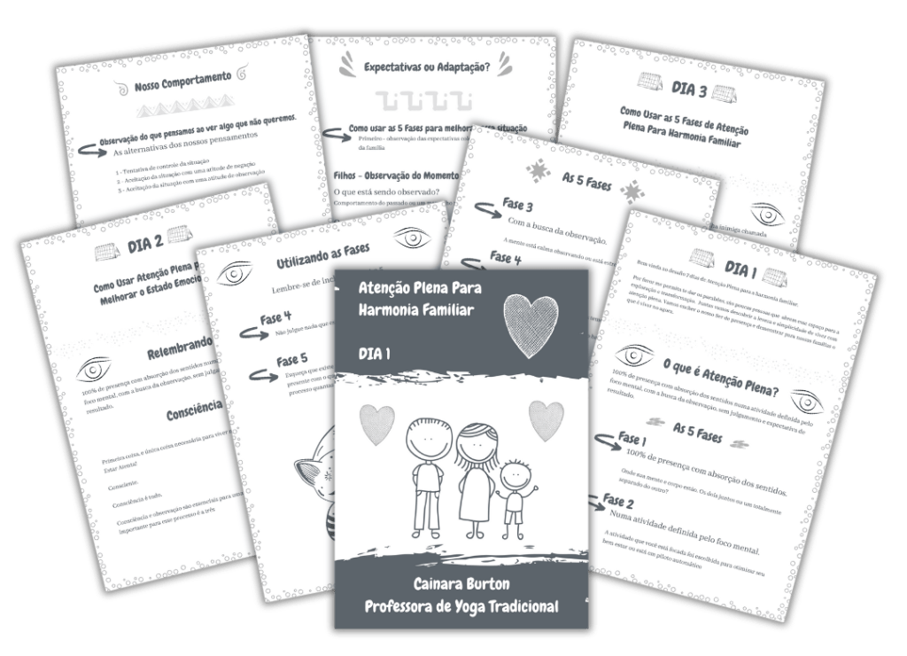 atenção plena - desafio familiar Yoga e meditação para crianças
